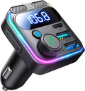 JOYROOM 81W Bluetooth 5.4 FM Transmitter Car Adapter PD & QC 3.0 USB C Car Charger Cigarette Lighter Adapter Hands-Free Calling Radio Support USB Drive [Stronger Dual Mics & HiFi Deep Bass Sound]