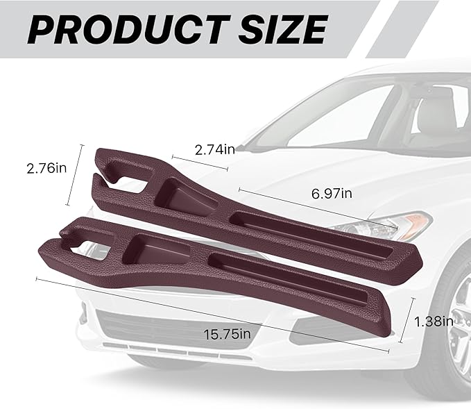 Car Seat Gap Filler Organizer, 2PCS Multifunctional Vehicle Fill Gap Blocker with Storage Slot Between Seat & Console, Anti-Drop Auto Interior Organization, Universal for SUV Truck Sedan(Red)