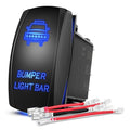 Nilight 90004B Bumper Light Bar Rocker Switch Led Light Bar 5 Pin Laser On/Off Switch 20A/12V 10A/24V Switch Jumper Wires Set