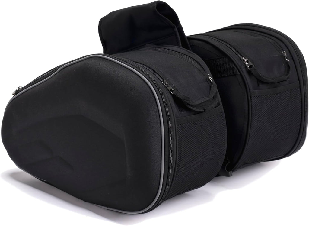 Motorcycle Saddlebags, 36L-58L Expandable Capacity, Motorcycle Panniers Universal, Waterproof, Detachable, Collapsible for Sport Dirt Bike Side Bags and Luggage