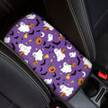 Ghost Bat Pumpkins Console Center Armrest Lid Cover Protector Car Armrest Storage Box Mat Interior Accessories for Most Vehicle, SUV