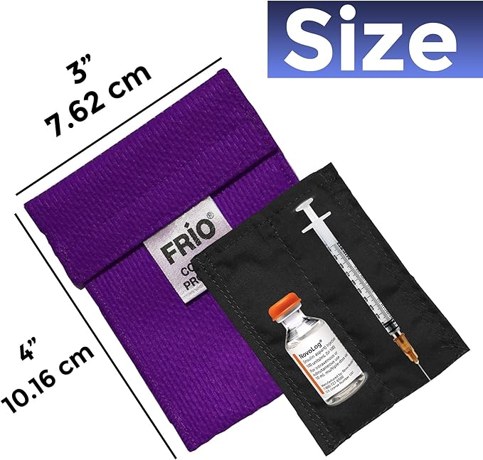 FRIO Cooling Wallet - Insulin Cooler for 45+ Hours of Stress Free On The Go - Purple Mini
