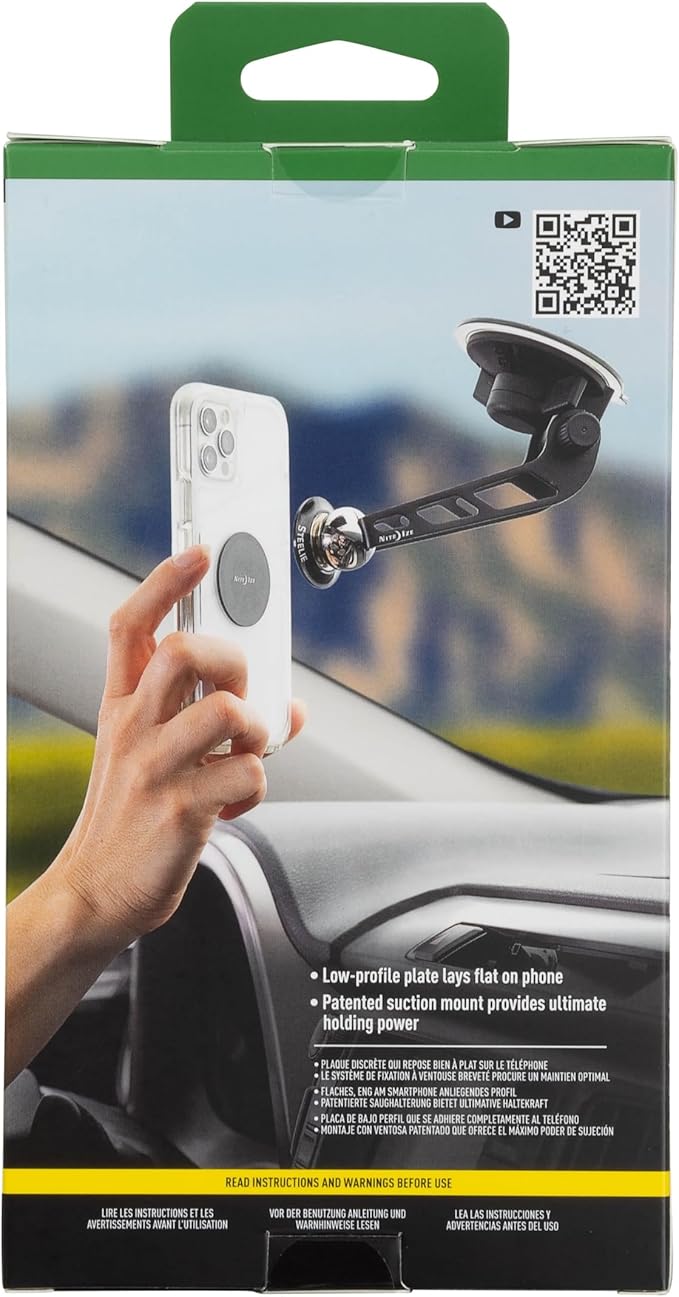 Nite Ize Steelie Windshield Kit - Magnetic Cell Phone Holder for Car Accessories - Sturdy Car Windshield Mount for Cell Phones - Orbiter