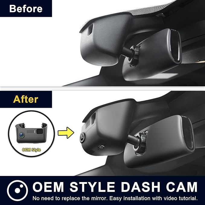 Mangoal 4K Dash Cam Custom Fit for Dodge Challenger 2015 2016 2017 2018 2019 2020 2021 2022 2023(Model A), GT R/T SXT SRT Hellcat R/T Scat Pack, Integrated OEM Look, UHD 2160P, WiFi & App,128GB Card