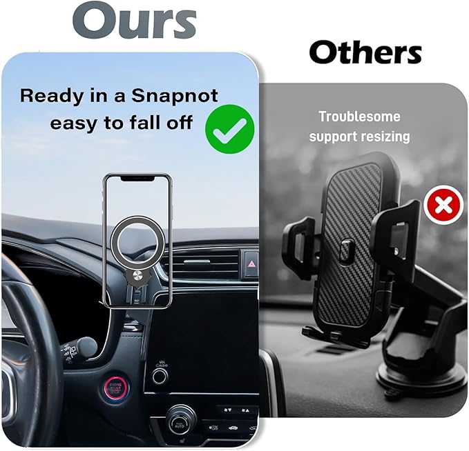 Car Phone Holder for 2017-2022 Honda CR-V Accessories Apply to 5/7 Inch Touch Screen Fixed Clip Magnetic Cell Phone Mount Hands-Free 360 Degree Rotation