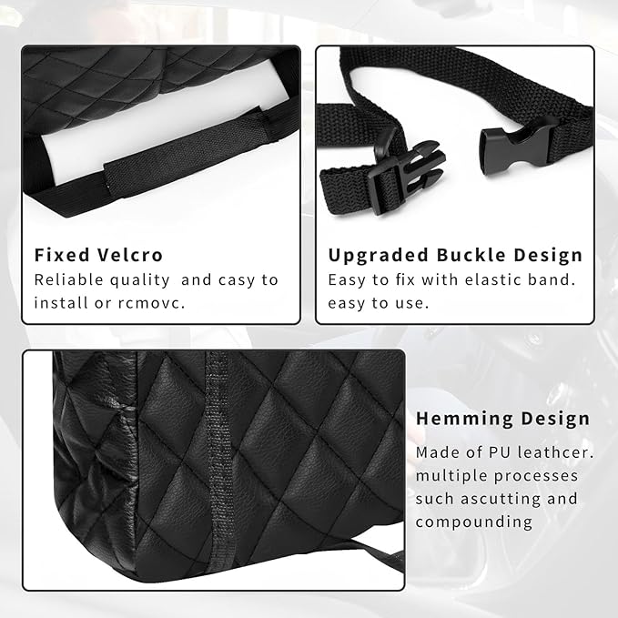 Car Handbag Holder Between Seat Durable Leather Seat Back Organizer Pet & Kids Driver Storage Netting Pouch Driver Storage Netting Pouch (Upgraded Black B)