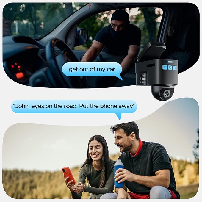 LAMTTO 4G LTE Dash Cam Front and Inside, Dual Dash Camera with Remote Live View via App, Real-Time GPS Tracking,Radar Parking Monitor, Anti-Theft Car Security Camera for Drivers, Fleet & Family Safety