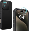 Spy-Fy iPhone 16 Pro Privacy Case with Camera Covers Front and Rear | Magsafe compatible and Kickstand | Protect Your iPhone and Privacy | 6-Foot Drop Proof | 6,3 Inch | Camera Protection by Valenta