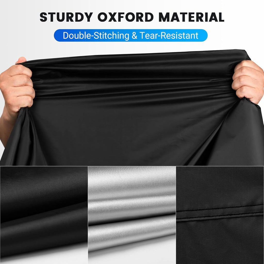 Favoto Motorcycle Cover Waterproof All Season Sun Outdoor Protection Windproof Night Reflective with Lock-Holes Storage Bag Universal Fits up to 116" Motorcycles Vehicle Motorbike Cover
