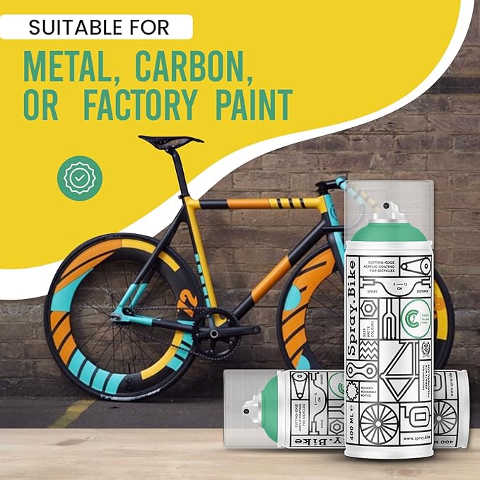 Spray.Bike Spray Paint | Designed Mainly for Bicycles | Multi-Use Acrylic Spray Paint for Metal, Plastic | High Coverage Bike Paint, 400ml, Milan Celadon 1