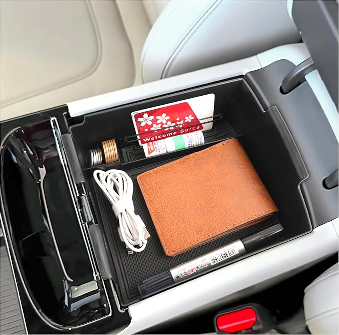 SXCY 2PCS for 2025 2026 Hyundai Tucson Center Console Organizer for 2025 2026 Hyundai Tucson (Limited) Accessories Under Console Cup Holder Tray for 2025 2026 Tucson Console Organizer(Under+Armrest)