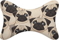 Car Headrest Pillow Compatible with Puppy Pug Dogs Print, Cartoon Neck Pillow for Car, 2 Pcs Comfortable Soft Car Seat Pillow for Driving,Head Rest Cushion, Cute Neck Pillow for Travel