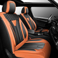 Fit CRV Car Seat Covers Premium Leather for Honda CRV cr-v 2011-2025 2026. Waterproof， Breathable, Scratch-Resistant & All-Weather Seat Cushion Protector (Front Seat,Orange&Black)
