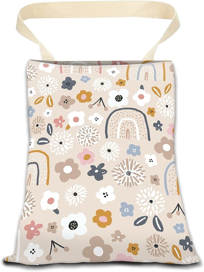 Car Garbage Can, Hanging Car Trash Can Bag for Cute Car Back Seat Organizer, Cute Flowers