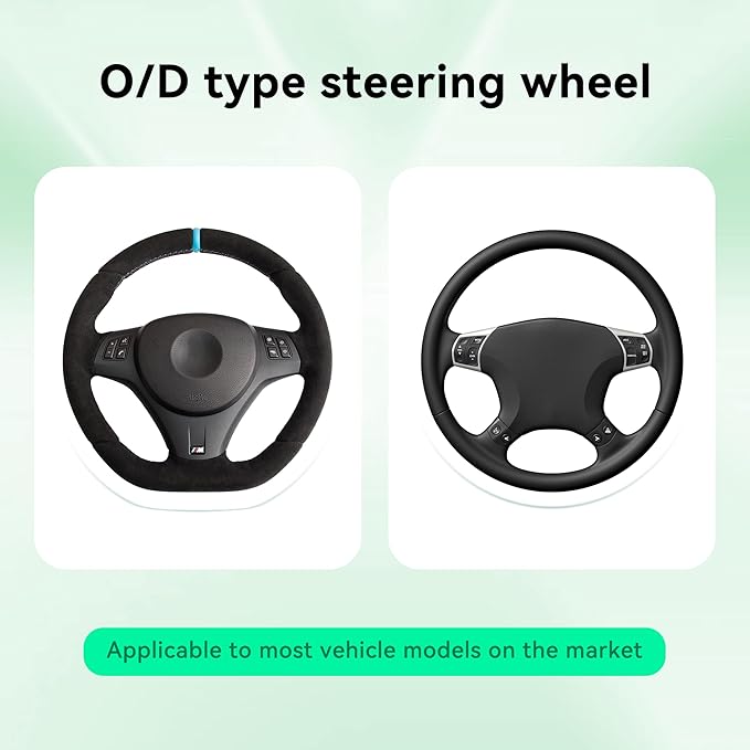 Car Steering Wheel Cover, 14.5-15inch Leather Anti-Slip Car Wheel Cover Protector, Safety Comfortable Desgin, Universal Auto Steering Wheels Accessories for Cars Truck SUV (Blue)