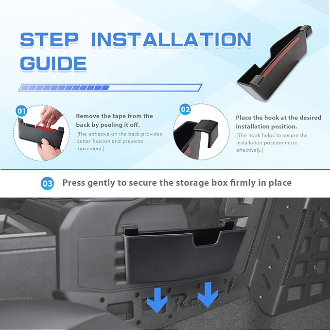 EDBETOS Tacoma Center Console Organizer Compatible with 2024 2025 2026 Toyota Tacoma Hanging Tray Passenger Side Storage Box Interior Accessories, Upgrade Your Interior with Smart Storage, ABS Black