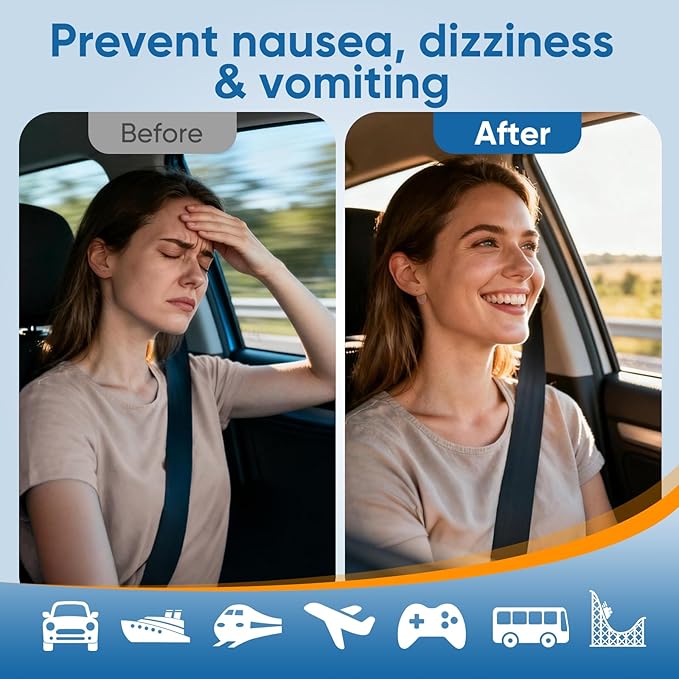 90ct Motion Sickness Patches Non Drowsy Sea Sickness Patches for Cruise Travel Essentials, Hydrocolloid Patch Behind Ear for Car Airplane Ship Road Trip Altitude Sickness, Fast Acting & Lasts 72 Hours