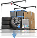 Overhead Garage Storage Rack, Heavy-duty 4x4 Ft Ceiling Storage Racks with Safety Lock, Ideal for Garage Storage Mounted Lift System and Storage Organizer, 250lbs Capacity