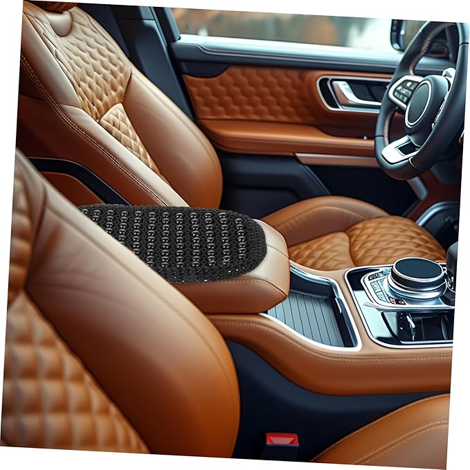 Car Armrest Cover Pad - Breathable Cushion for Center Console Fit for Vehicles Sleek Minimalist Design Easy Installation Material