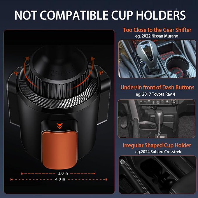 APPS2Car Magnetic Cup Holder Phone Holder -Designed for iPhone MagSafe Case - [Not Charging] (Gray-MagSafe)