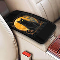 Black Cat Yellow Eyes Car Auto Armrest Cushion Cover Accessories Center Console Seat Box Pad Protector Universal Decoration for Most Vehicle SUV Truck