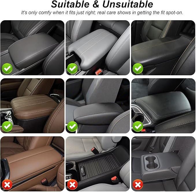 Center Console Cover Fit for Corolla Cross Scratch & Wear Resistant Waterproof Middle Console Cover with 2 Storage Bags(Black&Redline)