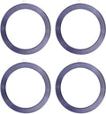 PATIKIL Universal CD Stripe Magnetic Adapter Ring, 4 Pcs Ultra-Thin Sticker Ring Adhesive Nickel-Iron Alloy for Phone Cases Holder Wireless Charging Car Mount Kit, Purple