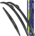 AJK Wiper Blades for Honda Fit 2009 2010 2011 2012 2013 2014 2015 2016 2017 2018 2019 2020, 2 Piece All Weather OEM Quality Automotive Replacement Windshield Wiper Blades for My Car
