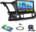 [4G+64G] for Honda Civic 2006-2011 Android Car Stereo with Wireless CarPlay Android Auto,10.1 Inch Android 13 IPS Touchscreen Car Audio Support Bluetooth GPS WiFi DSP Audio HD Rear Camera
