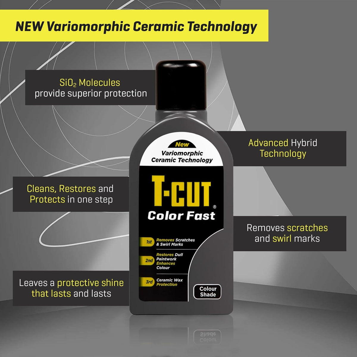 T-Cut Gray Scratch Remover Color Fast Paintwork Restorer Car Polish - 17 Fl Oz 13 Colours Available