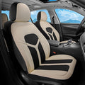 FLORICH Car Seat Covers Front Seat, Universal Seat Cover 2 Seats, Automotive Seat Covers with Mesh Leather, Waterproof Car Seat Protector, Breathable Car Seat Cushion for Most Car SUV Truck Beige
