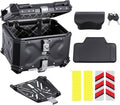 VEVOR Motorcycle Top Case 45L, Universal Aluminum Alloy Motorbike Tail Box with Leather Lining, 45L Waterproof Detachable Motorcycle Top Box with Lock & Back Cushion, Fit for 99% of Motorcycle Frames