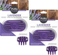 PUREFLOW Cabin Filter Air Freshener with Odor Eliminator - Fits on Most Car, Truck, and SUV Cabin Air Filters - Lavender (Pack of 2)