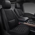 Car Seat Covers Front Pair,Universal Fit for Cars,SUVs,Trucks,and Sedans,Faux Leather Car Seat Cushion Compatible with Airbags,Waterproof Car Seat Protector,Black