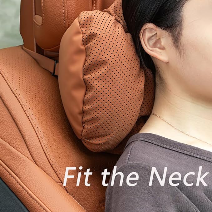 Neck Pillow Automotive Seat Cushions for Mercedes Benz C-Class Sedan W206 W205 W204 W203 W202 CL203 Sedan Saloon, Relieving Neck Stiffness Sciatica Relief Car Headrest Lumbar Pillow,Red
