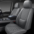 Full Coverage Leather Car Seat Covers Front Pair,Waterproof Seat Covers for Cars,SUVs Trucks, Car Seat Cushion,Car Seat Protector with 2 Seats (Grey, Front Pair(driver and passanger-2 seats))