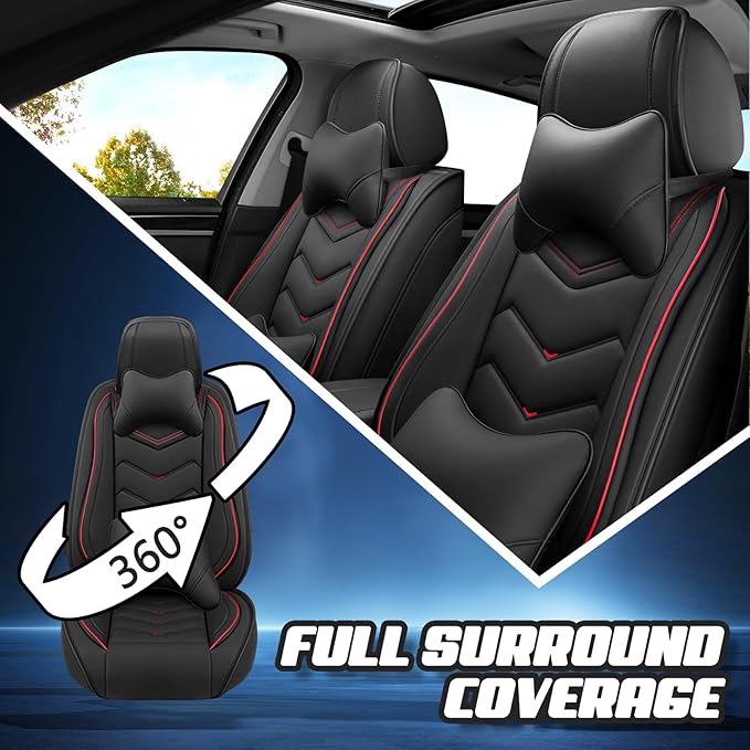 Car Seat Covers for Mercedes-Benz S-Class 2005-2026, Premium Nappa Leather Car Seat Cover, Stylish Sport Seat Covers， Automobile Seat Cover Sets.(Luxury 5 Seats/Black)