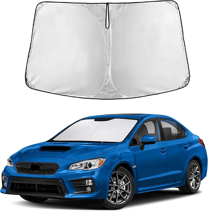 EcoNour Windshield Sunshade Compatible for Subaru WRX STI 2015-2019 2020 2021, Sun Visor for Front Windshield & Window Sun Shade Cover, UV Heat Blocker & Protector, Car Accessories