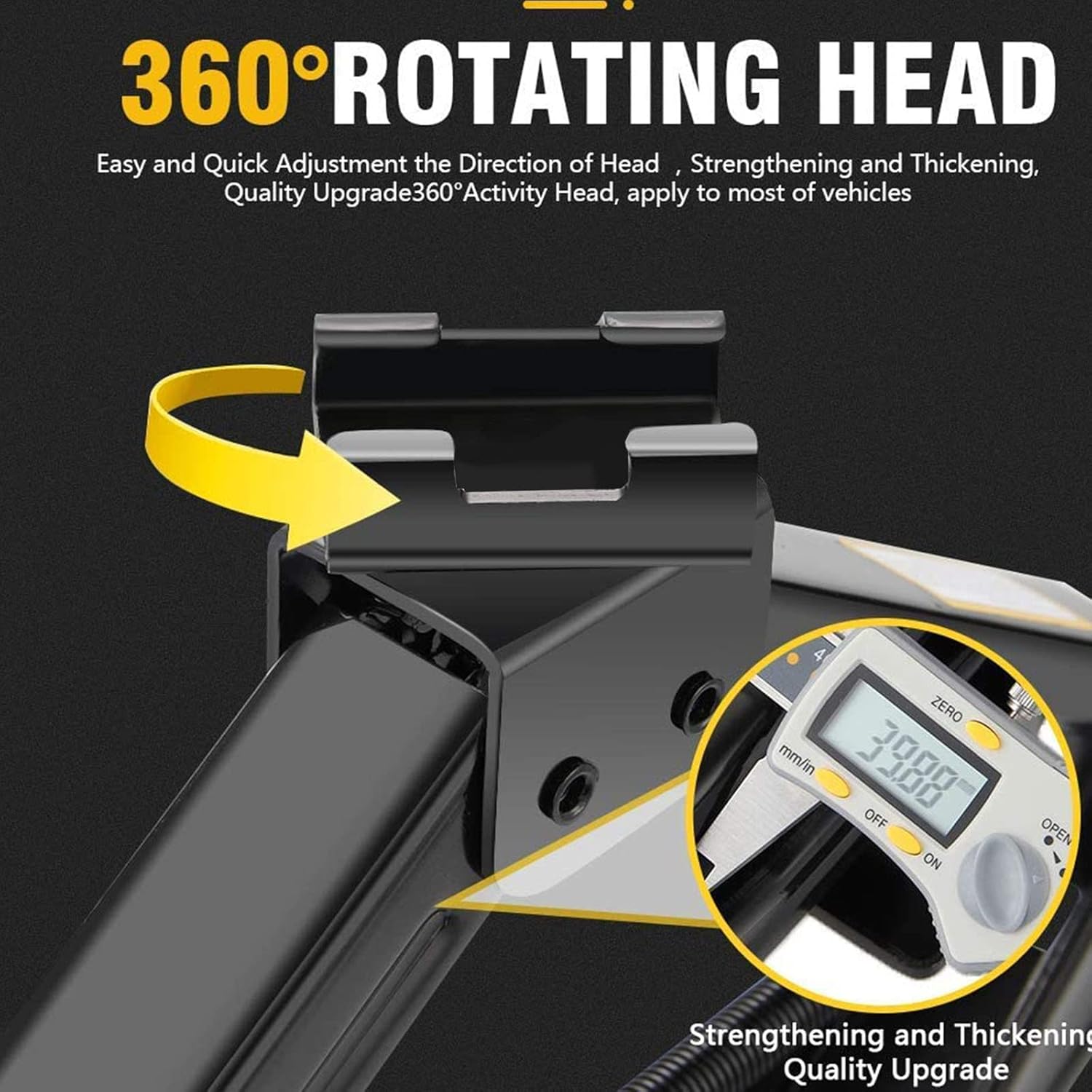 Scissor Jack for Car-3.0Ton(6614lbs) 丨Car Jack Kit-Tire Jack丨Portable,丨deal for SUV and Auto-with Crank Handle丨Heavy Duty Material,Black (3.0T)