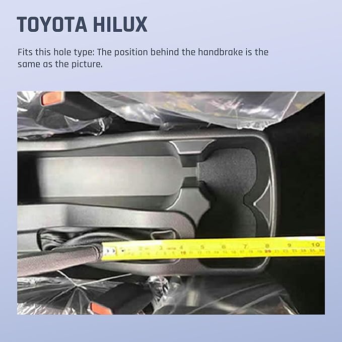 YJYWZH Car Armrest Storage Box for Toyota Hilux Center Storage Box Organizer Interior Hand Centre Consoles with 3 USB Port Arm Rest Double-Layer Accessories