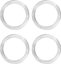 PATIKIL Universal CD Stripe Magnetic Adapter Ring, 4 Pcs Ultra-Thin Sticker Ring Adhesive Nickel-Iron Alloy for Phone Cases Holder Wireless Charging Car Mount Kit, Silver Tone