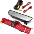 RED WOLF 3rd Third Brake Light Backup Camera w/4" Rear View Mirror Monitor Kit for Chevrolet Chevy Express/GMC Savana 2500 3500 2003-2019 3rd Brake Light Position Mounted