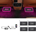 Customizable Car Floor Mats Lights, Customize Personalized Logo Car Floor Mats Light Waterproof RGB LED Neon Lamp App Control Adjustable Flashing Mode Universal Car Interior Foot Mat Decoration Light