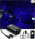 Mini Size 6W Starlight Headliner Kit Twinkle Fiber Optic Lights, APP Control RGBW Led Music Activated 500pcs*0.03in(6.5ft/2m) Optical Fiber Optic Star Ceiling Kit for Home and Car Headliner Star