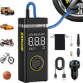Tire Inflator Portable Air Compressor,200PSI 20000mAh Pump for Car Cordless with Pressure Gauge,5X Fast Inflation with Dual Lights for Cars Bicycles Motorcycles Balls