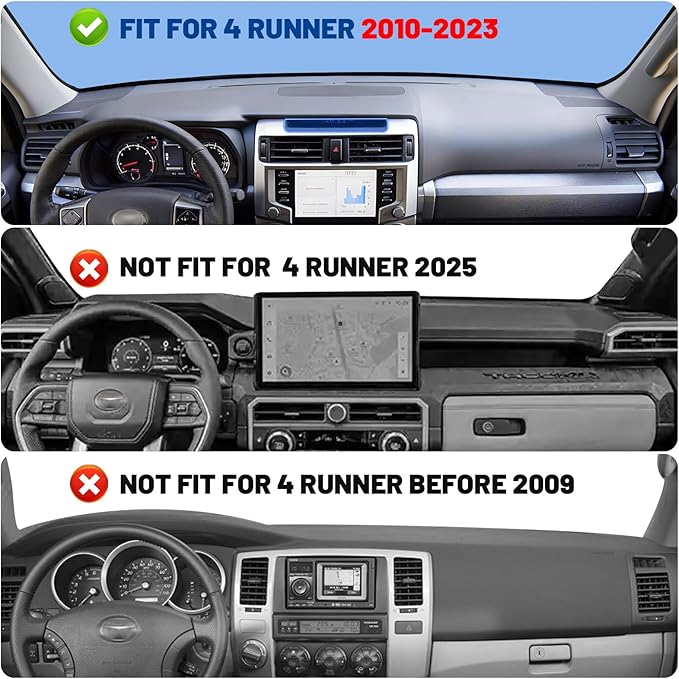 Surfcabin No-Drill Magnetic Dash Phone Holder for 4 Runner 2023 2022 2021 2020, Full Metal Heavy-Duty Console Extension Dash Phone Mount Compatible with 5th 4Runner 2010–2023, Fits Most Smartphones