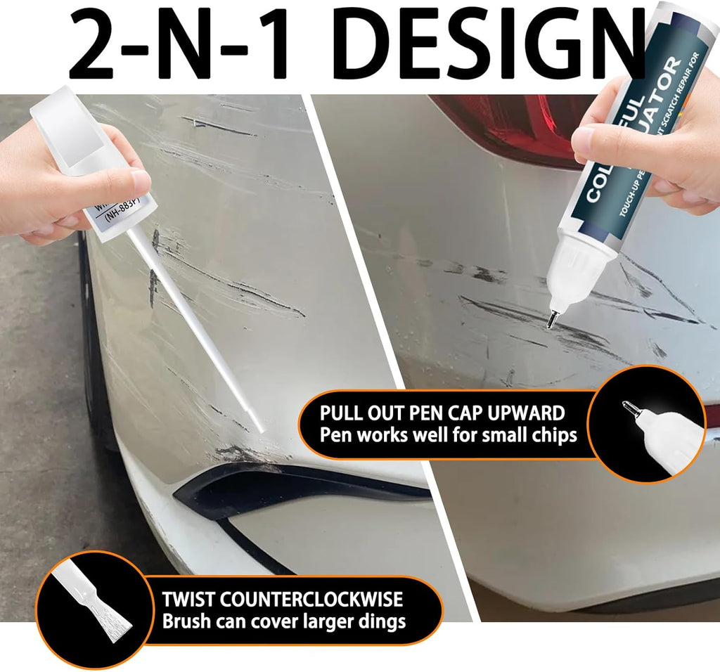Sonic Gray Pearl(NH-877P/138P) Touch Up Paint Compatible with Honda, Car Paint Pen Scratch Repair Two-In-One Touch Up Paint, Premium Car Scratch Remover for Deep Scratches