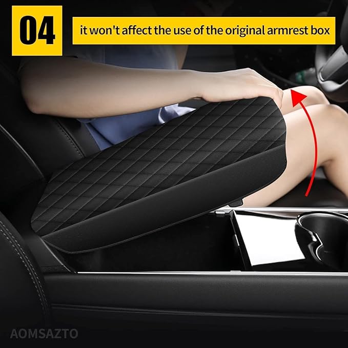 AOMSAZTO Console Pad for 2020 2021 2022 2023 2024 2025 Ford Escape Armrest Pad for Ford Escape Black