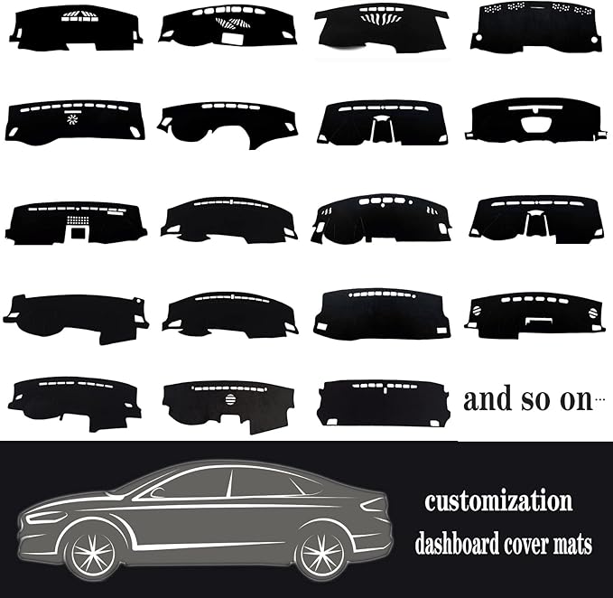 Dash Covers for 2015-2022 Jeep-Renegade,Polyester Car Dashboard Cover,Dash Board Protecter Cover,Interior Car Dash Board Covers Mat,Black