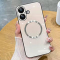 Guppy Compatible with iPhone 17 Magnetic Case, with Full Camera Lens Protector [Compatible with MagSafe] Scratch Resistant Gradient Glass Back Cover Phone Case-White